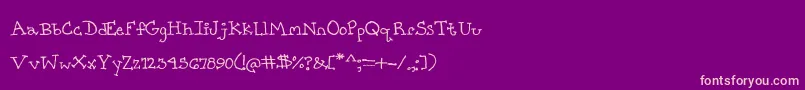 PrettyCityKitties Font – Pink Fonts on Purple Background