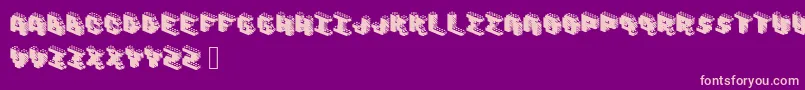 Brixs Font – Pink Fonts on Purple Background