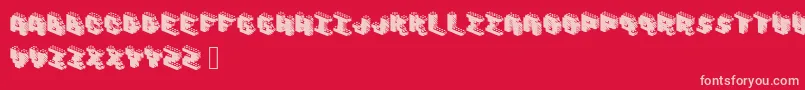 Brixs Font – Pink Fonts on Red Background