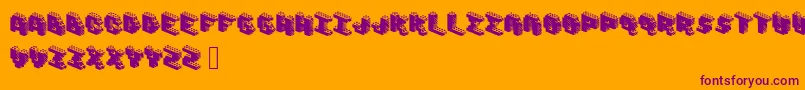 Brixs Font – Purple Fonts on Orange Background