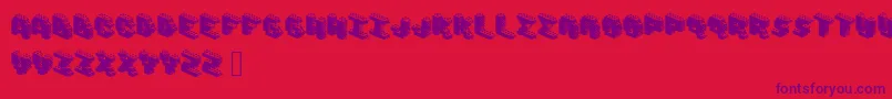 Brixs Font – Purple Fonts on Red Background