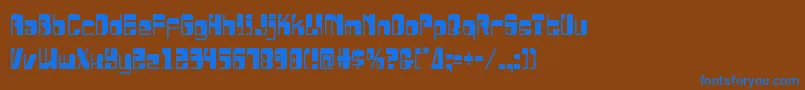 Drosselmeyercond Font – Blue Fonts on Brown Background
