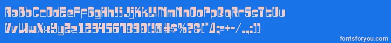Drosselmeyercond Font – Pink Fonts on Blue Background