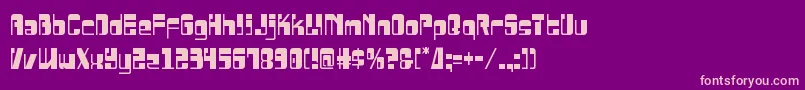 フォントDrosselmeyercond – 紫の背景にピンクのフォント