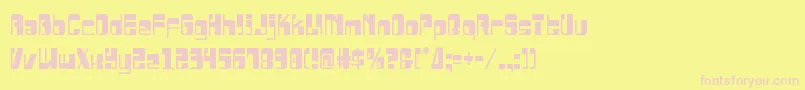 Drosselmeyercond Font – Pink Fonts on Yellow Background