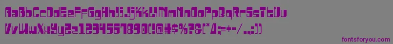 フォントDrosselmeyercond – 紫色のフォント、灰色の背景