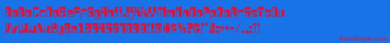 Drosselmeyercond Font – Red Fonts on Blue Background