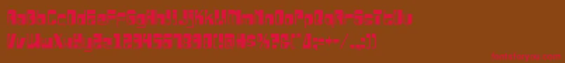 Drosselmeyercond Font – Red Fonts on Brown Background