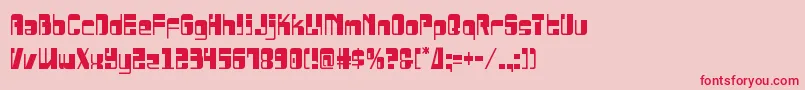 フォントDrosselmeyercond – ピンクの背景に赤い文字