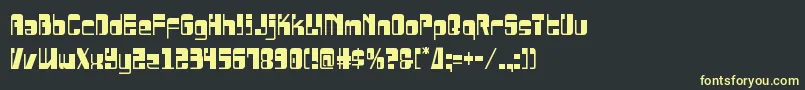 フォントDrosselmeyercond – 黒い背景に黄色の文字