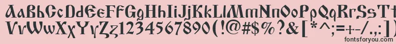 Oldstyle Font – Black Fonts on Pink Background