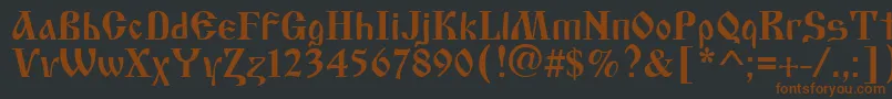 Oldstyle-fontti – ruskeat fontit mustalla taustalla