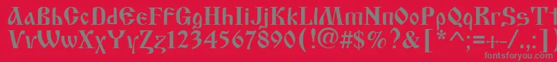 フォントOldstyle – 赤い背景に灰色の文字