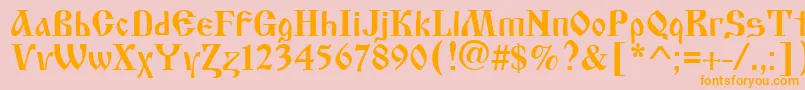 Oldstyle Font – Orange Fonts on Pink Background