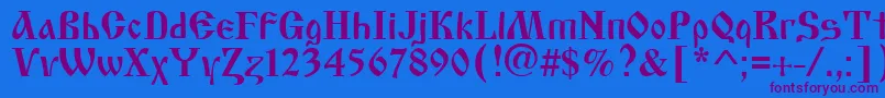 Oldstyle Font – Purple Fonts on Blue Background