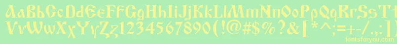 Oldstyle Font – Yellow Fonts on Green Background