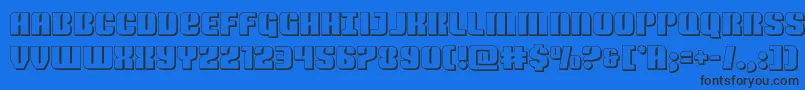 Nightwraith3D Font – Black Fonts on Blue Background