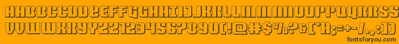 Шрифт Nightwraith3D – чёрные шрифты на оранжевом фоне