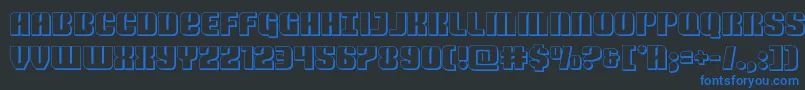 Nightwraith3D Font – Blue Fonts on Black Background