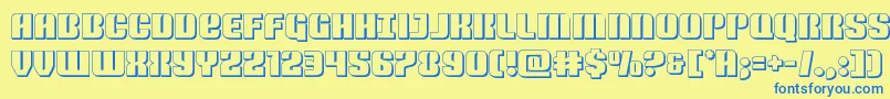 Nightwraith3D Font – Blue Fonts on Yellow Background
