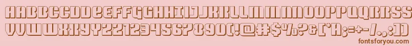 Nightwraith3D Font – Brown Fonts on Pink Background