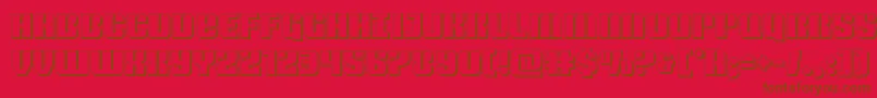 Nightwraith3D Font – Brown Fonts on Red Background