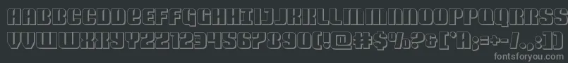 Шрифт Nightwraith3D – серые шрифты на чёрном фоне