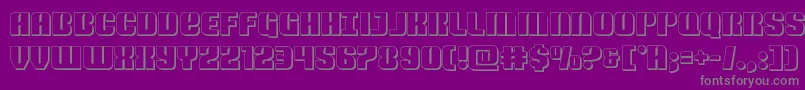 Nightwraith3D-Schriftart – Graue Schriften auf violettem Hintergrund