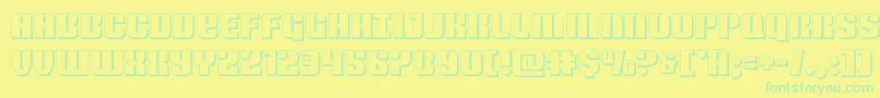 More about Nightwraith3D Font Nightwraith3D Font – Green Fonts on Yellow Background