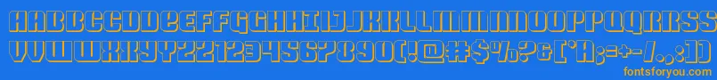 Nightwraith3D Font – Orange Fonts on Blue Background