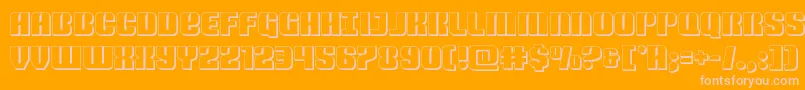 Nightwraith3D Font – Pink Fonts on Orange Background