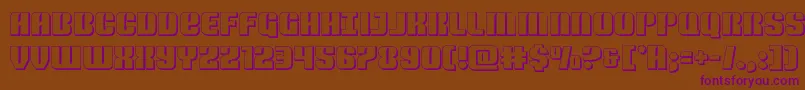 Nightwraith3D Font – Purple Fonts on Brown Background
