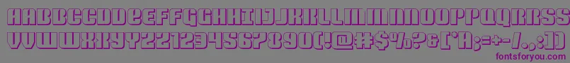 Nightwraith3D Font – Purple Fonts on Gray Background