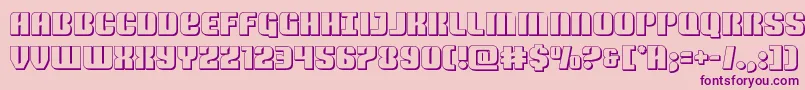 Nightwraith3D Font – Purple Fonts on Pink Background