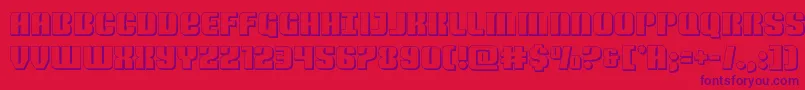 Nightwraith3D Font – Purple Fonts on Red Background