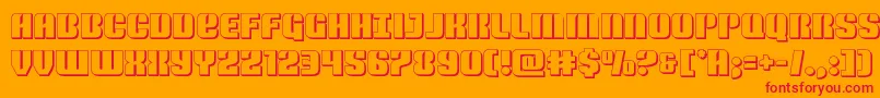 Nightwraith3D Font – Red Fonts on Orange Background