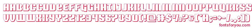 Nightwraith3D Font – Red Fonts on White Background