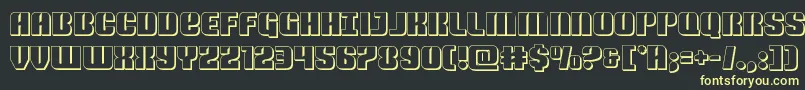 Nightwraith3D Font – Yellow Fonts on Black Background