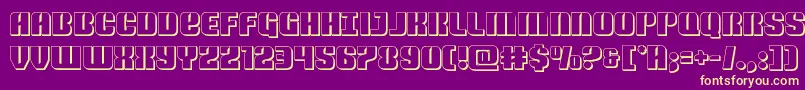 Nightwraith3D Font – Yellow Fonts on Purple Background