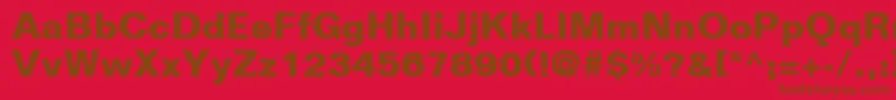 FolioLtBold-Schriftart – Braune Schriften auf rotem Hintergrund