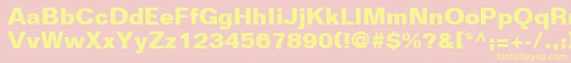 FolioLtBold Font – Yellow Fonts on Pink Background