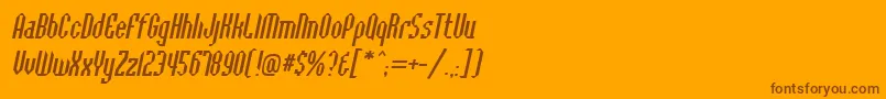 Шрифт BaccusbevelItalic – коричневые шрифты на оранжевом фоне