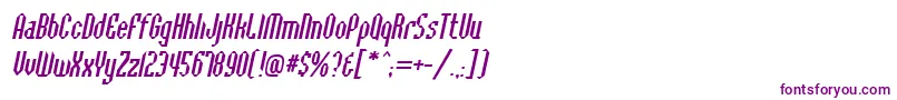 BaccusbevelItalic Font – Purple Fonts on White Background