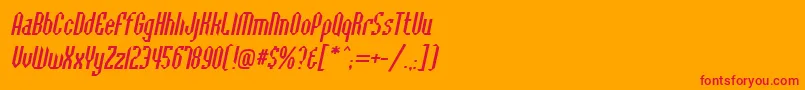 Шрифт BaccusbevelItalic – красные шрифты на оранжевом фоне