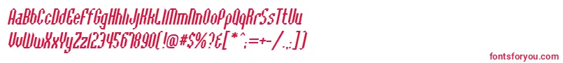 フォントBaccusbevelItalic – 赤い文字