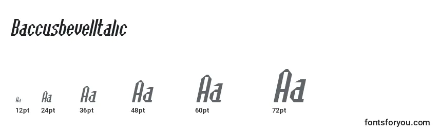 BaccusbevelItalic Font Sizes