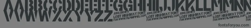 LostHighway Font – Black Fonts on Gray Background