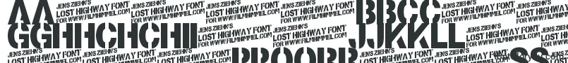 LostHighway-Schriftart – slowakische Schriften