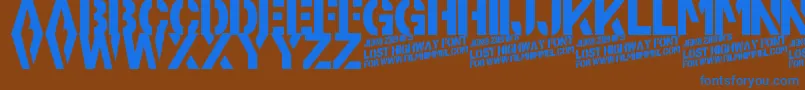 Подробнее о шрифте LostHighway Шрифт LostHighway – синие шрифты на коричневом фоне