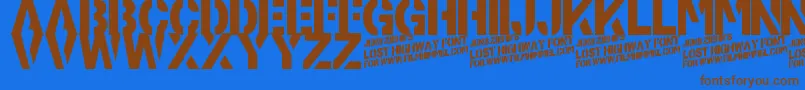 More about LostHighway Font LostHighway Font – Brown Fonts on Blue Background